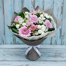 Букет цветов из:  Герберы, Альстромерии и Хризантемы в Балакирево