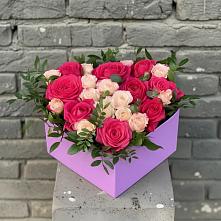 Цветочная композиция из Розы в коробке в Балакирево