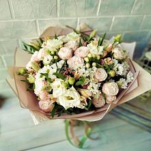 Букет цветов из:  Альстромерии, Розы и Хризантемы #REPLACE_PRED# Балакирево