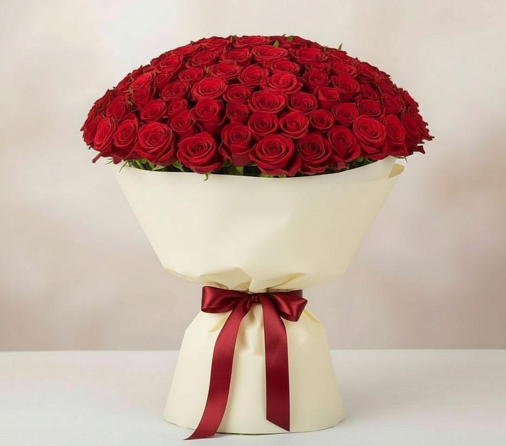 Букет 101 Красная роза Милано в Балакирево