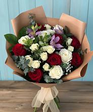 Букет цветов из:  Розы и Альстромерии в Балакирево