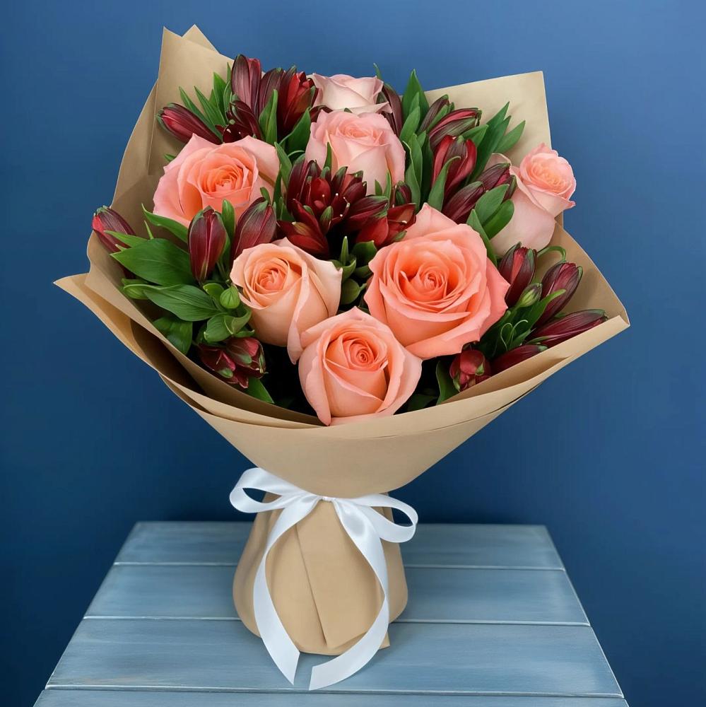 Букет цветов из: Розы и Альстромерии в Балакирево