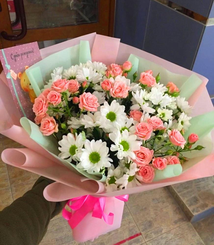 Букет цветов из: Розы и Хризантемы в Балакирево