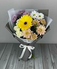 Букет цветов из:  Розы, Герберы и Хризантемы #REPLACE_PRED# Балакирево