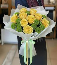 Букет цветов из:  Хризантемы и Розы в Балакирево