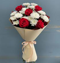 Букет цветов из:  Розы и Хризантемы в Балакирево
