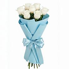 Букет 7 белых роз Проуд в Балакирево