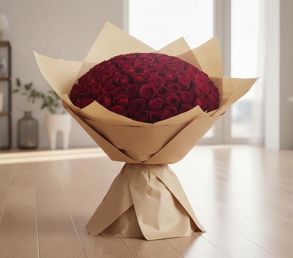 Букет 101 Красная роза в Балакирево