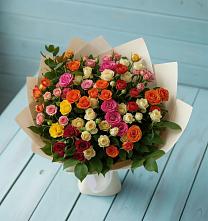 Букет Микс из разноцветных кустовых роз #REPLACE_PRED# Балакирево