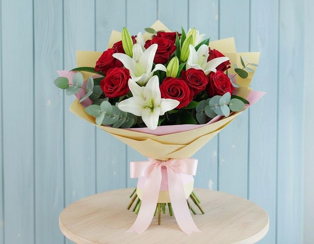 Букет цветов из: Лилии и Розы в Балакирево